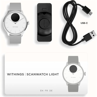 Withings HWA11-model 3 ScanWatch Light 37mm fehér okosóra
