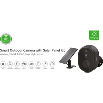 Woox R4253 Wi-Fi Bluetooth smart home kültéri IP kamera + napelem IP65
