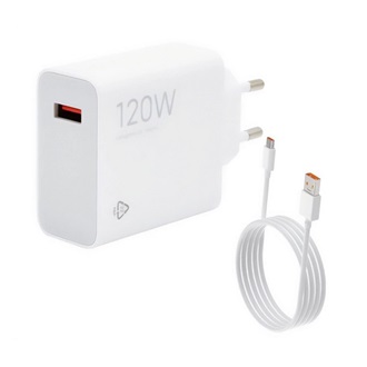 XIAOMI HYPERCHARGE COMBO hálózati töltő USB aljzat 120W, gyorstöltő + Type-C kábel, FEHÉR