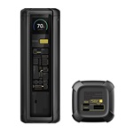 XIAOMI HYPERCHARGE vésztöltő 2 Type-C / USB aljzat 25000mAh, LED kijelző, FEKETE