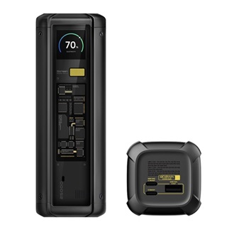 XIAOMI HYPERCHARGE vésztöltő 2 Type-C / USB aljzat 25000mAh, LED kijelző, FEKETE