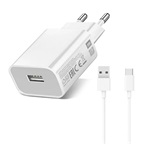 XIAOMI MDY-09-EW hálózati töltő USB aljzat (10W, gyorstöltő + Type-C kábel) FEHÉR (Gigapack csomagolás)