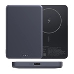 XIAOMI ULTRATHIN vésztöltő Type-C aljzat (5000mAh, 15W, gyorstöltő, wireless) FEKETE