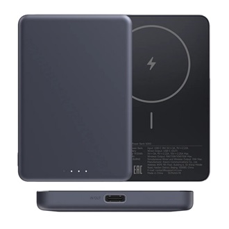 XIAOMI ULTRATHIN vésztöltő Type-C aljzat (5000mAh, 15W, gyorstöltő, wireless) FEKETE