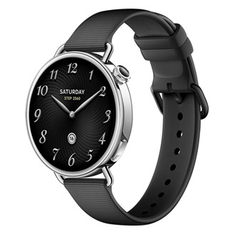 XIAOMI Watch S4 41mm okosóra (fluorgumi szíj, aktivitásmérő, pulzusmérő, telefonhívás, GPS, NFC, vízálló) FEKETE