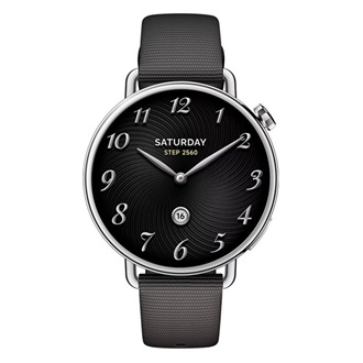 XIAOMI Watch S4 41mm okosóra (fluorgumi szíj, aktivitásmérő, pulzusmérő, telefonhívás, GPS, NFC, vízálló) FEKETE