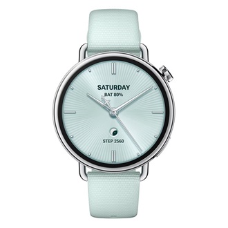 XIAOMI Watch S4 41mm okosóra (fluorgumi szíj, aktivitásmérő, pulzusmérő, telefonhívás, GPS, NFC, vízálló) MENTAZÖLD