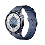 XIAOMI Watch S5 okosóra (bőr szíj, aktivitásmérő, pulzusmérő, telefonhívás, GPS, NFC, 5ATM, IP68 vízálló) SÖTÉTKÉK