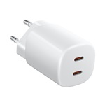 XIAOMI hálózati töltő 2 Type-C aljzat (45W, GaN, PD gyorstöltő 3.0) FEHÉR
