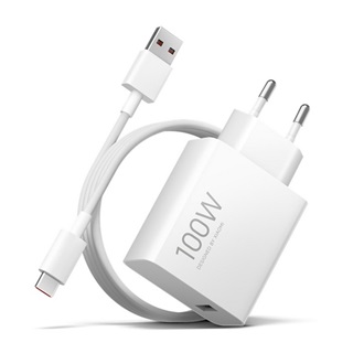 XIAOMI hálózati töltő USB aljzat 100W, PD gyorstöltő + Type-C kábel, FEHÉR