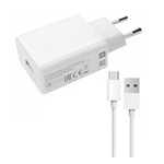XIAOMI hálózati töltő USB aljzat (18W, gyorstöltő + Type-C kábel) FEHÉR (Gigapack csomagolás)