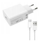 XIAOMI hálózati töltő USB aljzat (22.5W, gyorstöltő + Type-C kábel) FEHÉR (Gigapack csomagolás)