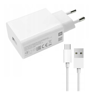 XIAOMI hálózati töltő USB aljzat (22.5W, gyorstöltő + Type-C kábel) FEHÉR (Gigapack csomagolás)