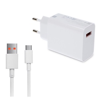XIAOMI hálózati töltő USB aljzat (33W, PD gyorstöltő + Type-C kábel) FEHÉR (Gigapack csomagolás)