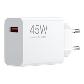 XIAOMI hálózati töltő USB aljzat 45W, gyorstöltő, FEHÉR (Gigapack csomagolás)