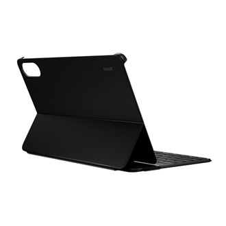 XIAOMI tok álló, bőr hatású (FLIP, ultravékony, bluetooth billentyűzet, QWERTY, angol nyelvű) FEKETE