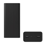 XIAOMI vésztöltő 2 USB+Type-C+microUSB aljzat 30000mAh, gyorstöltő, FEKETE