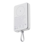 XIAOMI vésztöltő Type-C aljzat 10000mAh, fix Type-C kábel, FEHÉR