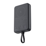 XIAOMI vésztöltő Type-C aljzat 10000mAh, fix Type-C kábel, SÖTÉTSZÜRKE