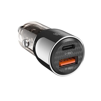 XO CC58 autós töltő USB+Type-C aljzat (95W, PD gyorstöltő) FEKETE