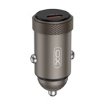 XO CC70 autós töltő Type-C aljzat (30W, PD gyorstöltő) FEKETE