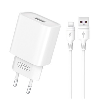 XO CE02D hálózati töltő Type-C aljzat (18W, PD gyorstöltő + Type-C kábel) FEHÉR
