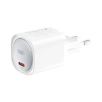 XO CE20 hálózati töltő Type-C aljzat (30W, GaN, PD gyorstöltő) FEHÉR
