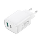 XO CE29 hálózati töltő USB+Type-C aljzat (20W, PD gyorstöltő) FEHÉR
