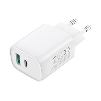 XO CE29 hálózati töltő USB+Type-C aljzat (20W, PD gyorstöltő) FEHÉR
