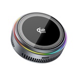 XO CX043 asztali töltő (25W, wireless, gyorstöltő, mágneses, ventiláros, LED fény, Qi2.2) SÖTÉTSZÜRKE