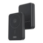 XO PR231 vésztöltő Type-C aljzat (10000mAh, 20W, gyorstöltő, wireless, MagSafe, kitámasztó, LED jelzés) FEKETE