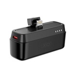 XO PR244 vésztöltő lightning aljzat (5000mAh, 20W, gyorstöltő, kitámasztó, LED jelzés) FEKETE