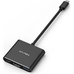 XP-PEN ACW01 1db USB-C -> 1db DisplayPort 1.2 1db HDMI 1.4 1db USB-A 3.0 M/F adapter 0.15m fekete
