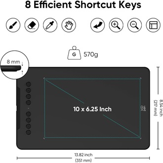 XP-PEN Deco 01 V3 digitalizáló rajztábla fekete