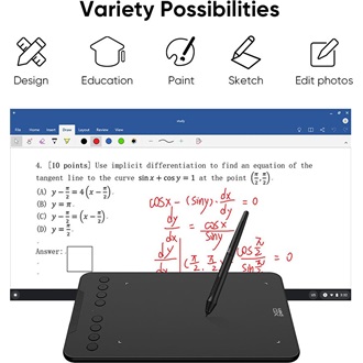 XP-PEN Deco 01 V3 digitalizáló rajztábla fekete