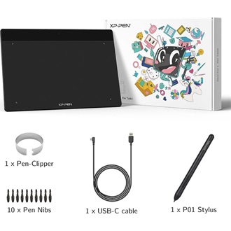 XP-PEN Deco Fun L digitalizáló rajztábla fekete