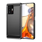 Xiaomi 11T Pro Gigapack szilikon telefonvédő ütésállóság, karbon minta, FEKETE