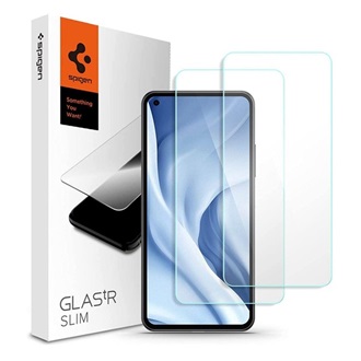 Xiaomi 11 Lite 5G NE SPIGEN SLIM képernyővédő üveg 2db 2.5D, 9H, ÁTLÁTSZÓ