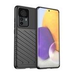 Xiaomi 12T Pro GIGAPACK szilikon telefonvédő ütésállóság, dombor minta, FEKETE