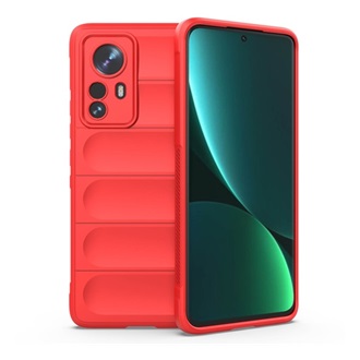 Xiaomi 12 Pro Gigapack szilikon telefonvédő ütésállóság, 3D, PIROS