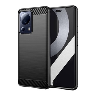 Xiaomi 13 Lite Gigapack szilikon telefonvédő ütésállóság, karbon minta, FEKETE