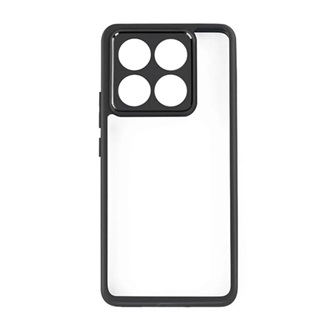 Xiaomi 14T Pro 5G GIGAPACK Szilikon telefonvédő ütésállóság, átlátszó hátlap, FEKETE
