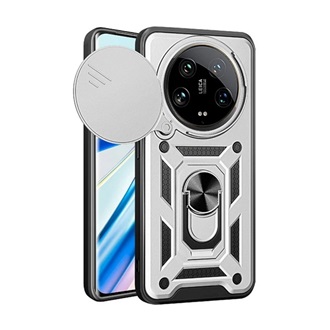 Xiaomi 14 Ultra 5G Gigapack Defender szilikon telefonvédő ütésállóság, kameravédő, EZÜST