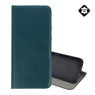 Xiaomi 15T GIGAPACK Tok álló, valódi bőr FLIP, asztali tartó, SÖTÉTZÖLD