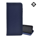 Xiaomi 15T Pro GIGAPACK Tok álló, valódi bőr FLIP, asztali tartó, SÖTÉTKÉK