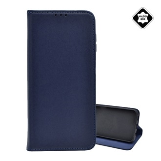 Xiaomi 15T Pro GIGAPACK Tok álló, valódi bőr FLIP, asztali tartó, SÖTÉTKÉK