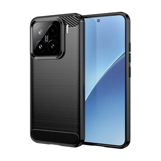 Xiaomi 15 GIGAPACK Szilikon telefonvédő ütésállóság, karbon minta, FEKETE
