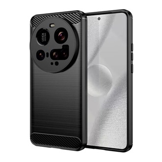 Xiaomi 15 Ultra GIGAPACK Szilikon telefonvédő ütésállóság, karbon minta, FEKETE