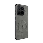 Xiaomi 17T Pro GIGAPACK Szilikon telefonvédő nappa bőr hátlap, MagSafe, SÖTÉTSZÜRKE