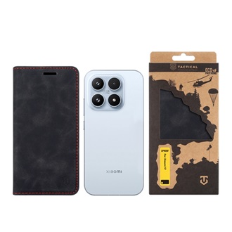Xiaomi 17 TACTICAL XPROOF tok álló, bőr hatású FLIP, prémium, FEKETE